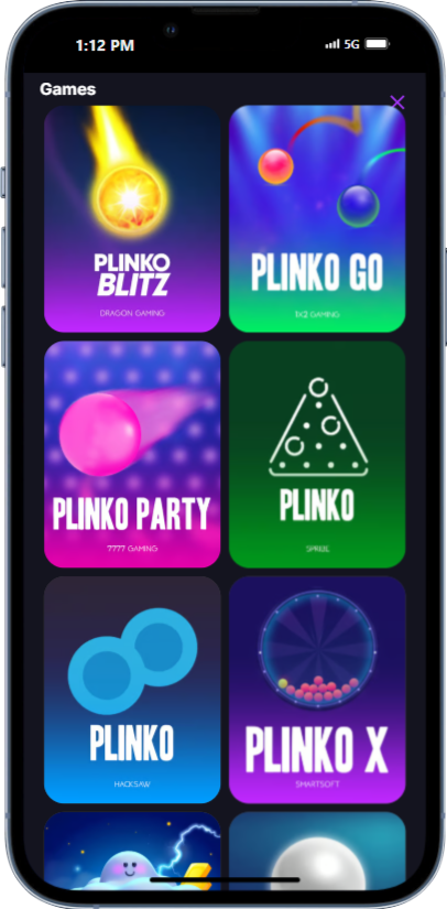 Plinko on Mobile devices