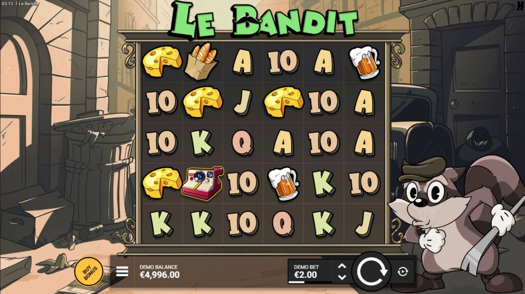 لقطة شاشة لرسومات Le Bandit من hacksaw gaming