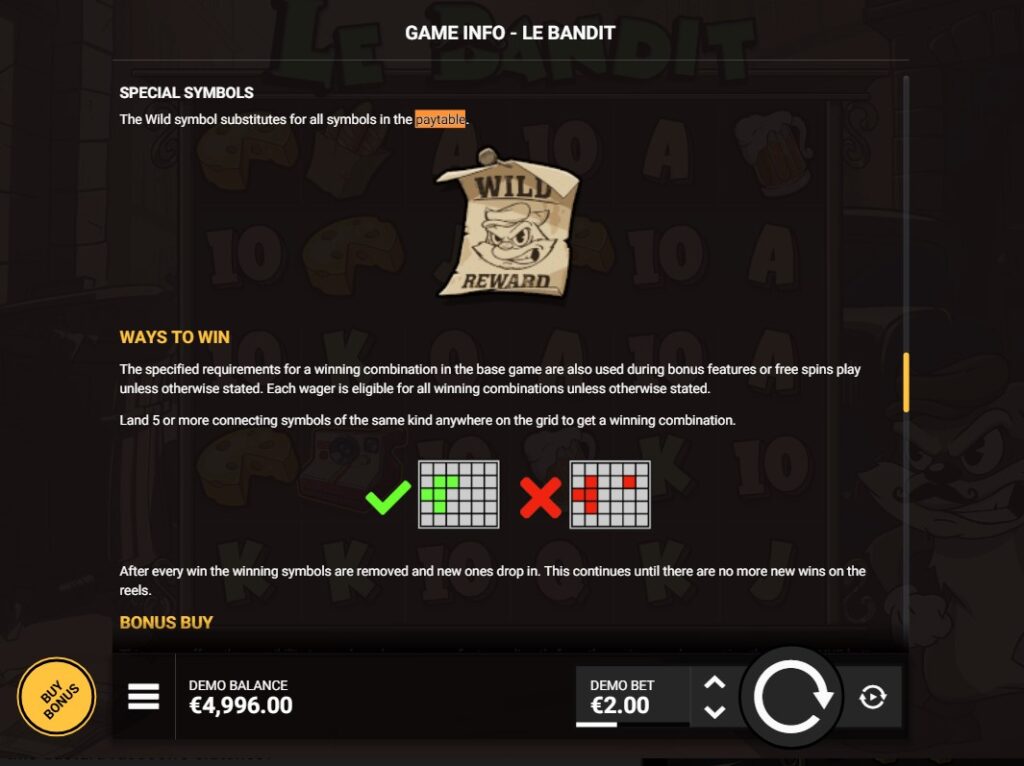 رمز Wild في سلوت Le Bnadit