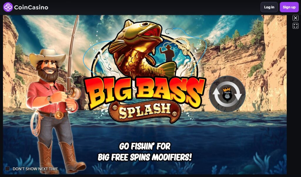 سلوت Big Bass Splash على CoinCasino