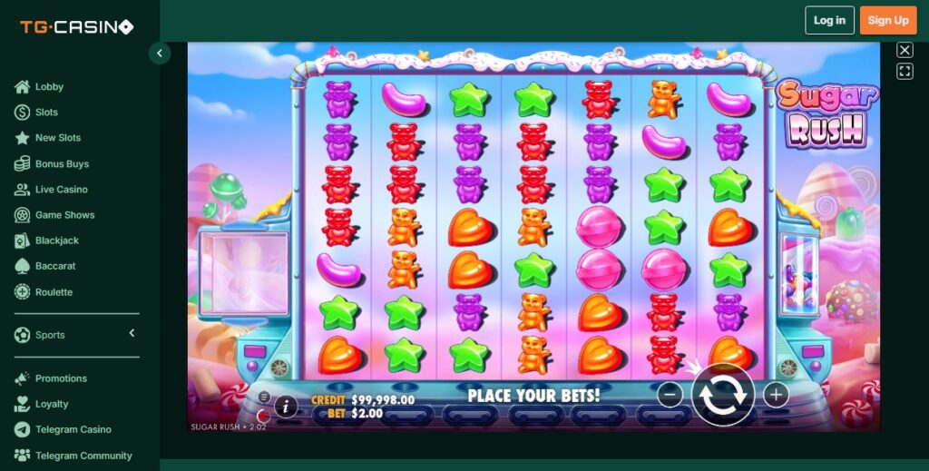 سلوت Sugar Rush على TG.Casino