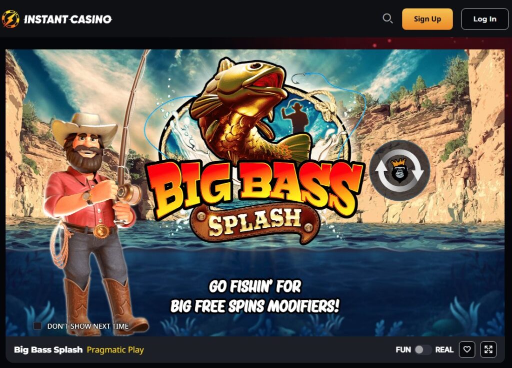 سلوت Big Bass Splash على Instant Casino