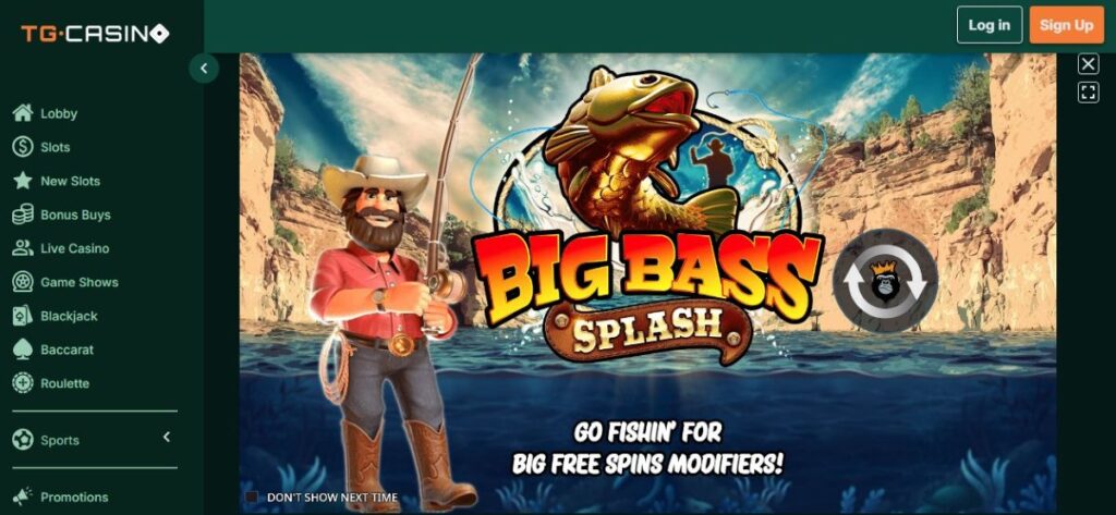 سلوت Big Bass Splash على TG.Casino