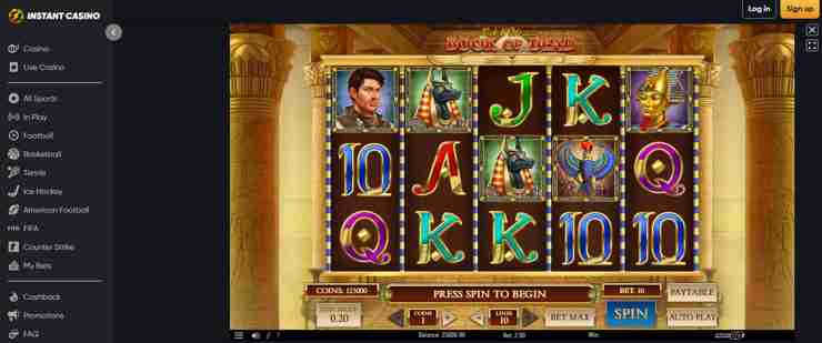 Book of dead - Instant Casino