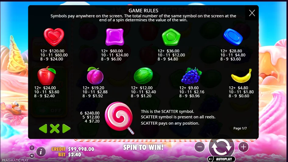 Sweet Bonanza على22Bet