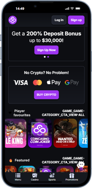 لقطة شاشة لكازينو Coin Casino