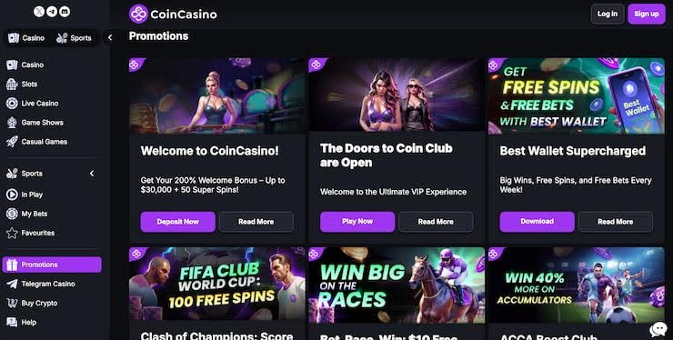 لقطة شاشة لـ Coin Casino