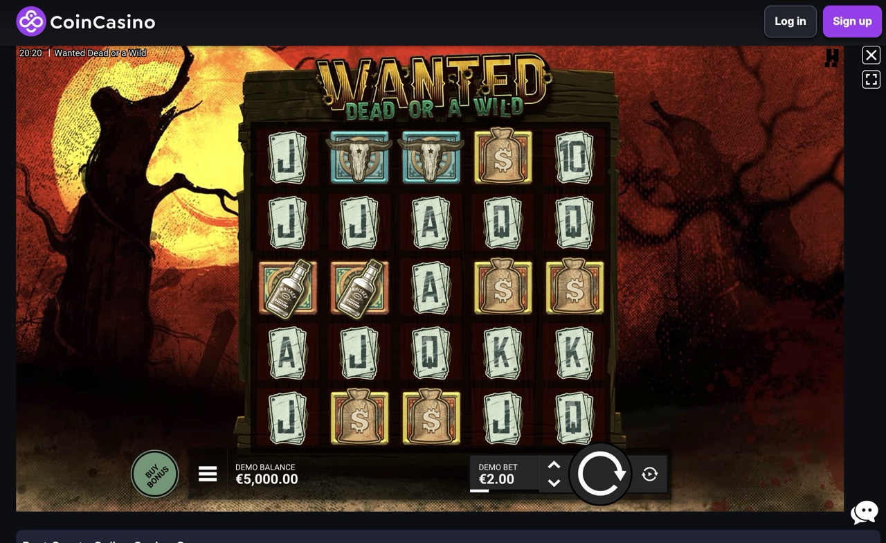 Wanted Dead or a Wild على Coin casino