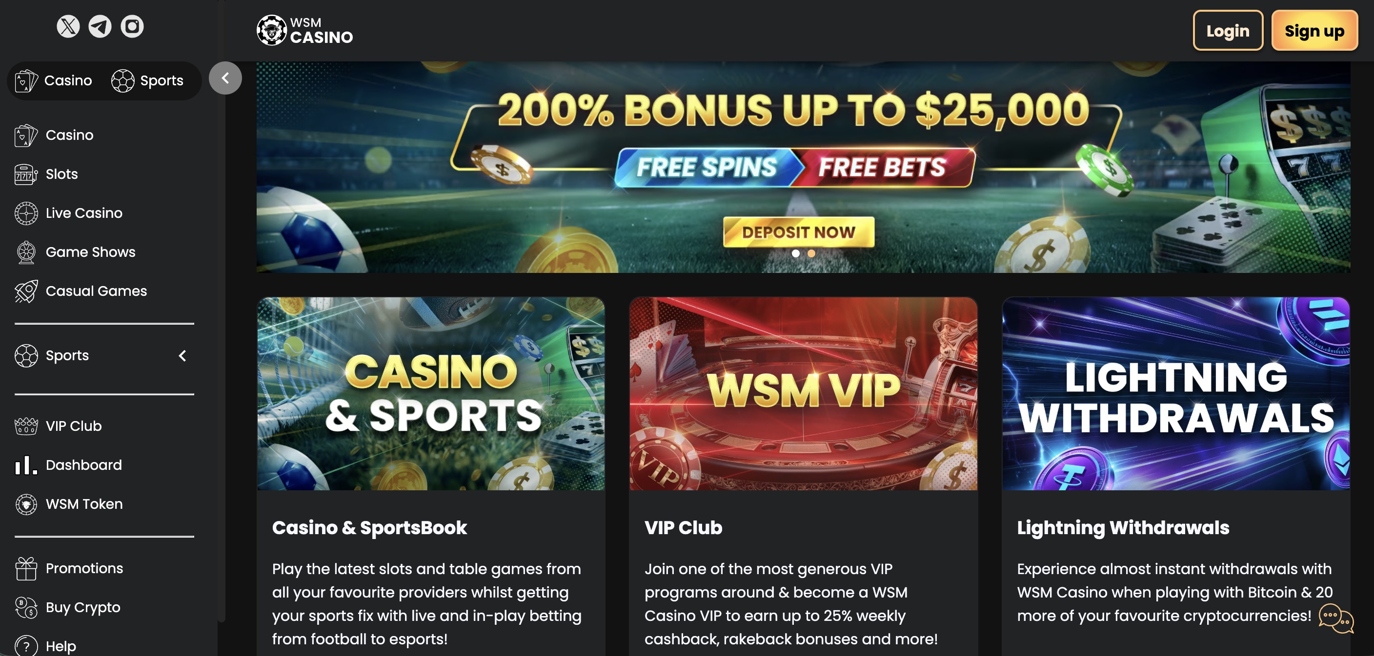 لقطة شاشة من WSM Casino