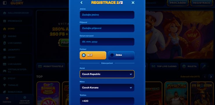 Adding personal information and verifying your account Doplnění osobních údajů a ověření účtu