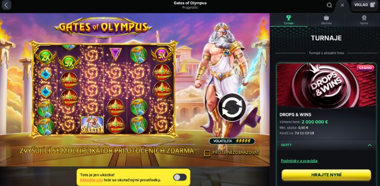 goo demo Demo verze a mobilní hraní Gates of Olympus