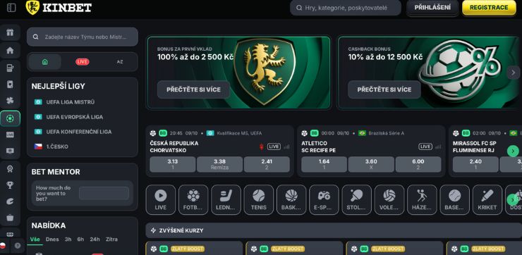 kinbet betting offices casino aplikace