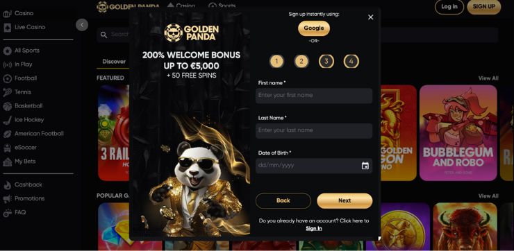 personal information (2) Doplnění osobních údajů a ověření účtu Gates of Olympus