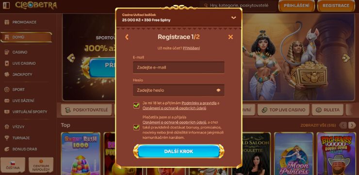 Account registration Wanted Dead or a Wild Registrace účtu