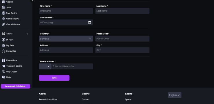 Fill in the registration details Vyplňte registrační údaje