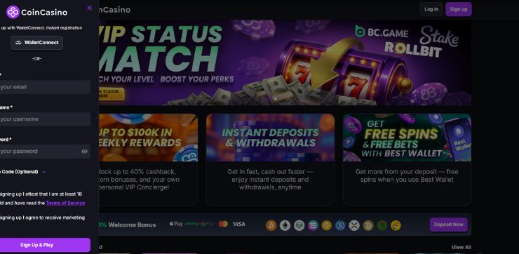 Quick account registration online casino Rychlá registrace účtu