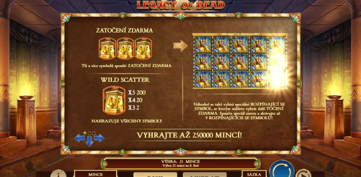 how to win lod Symboly a výherní linie ve hře Legacy of Dead Legacy of Dead