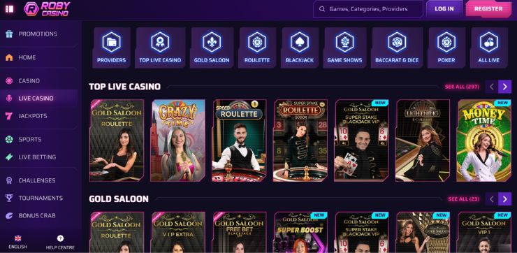 robycasino lc cz live casino Přehled nejoblíbenějších live her dostupných v online kasinech