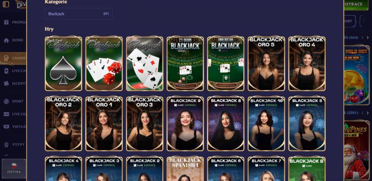 DivaSpin Největší výběr blackjackových variant na trhu blackjack casino