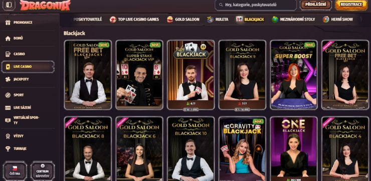 Dragonia Top live blackjack casino