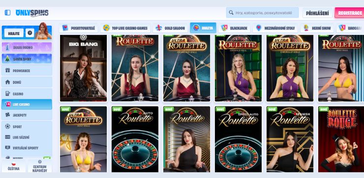 OnlySpins casino roulette
