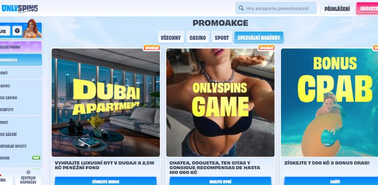 OnlySpins speciální bonusy Jedno casino, více bonusových možností casino aplikace