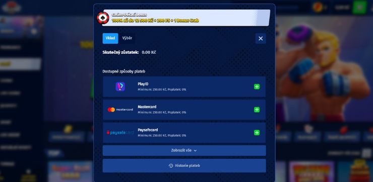 První vklad na účet