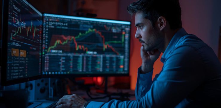 a man on a computer planing an arbitrage betting Co jsou to Arbitrážní sázky a kde je jejich původ?