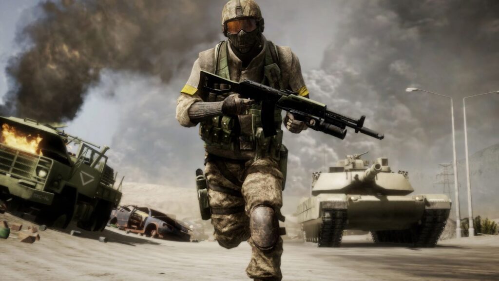 Battlefield Bad Company 2 Soldat läuft vor Panzer – Server sind wieder online