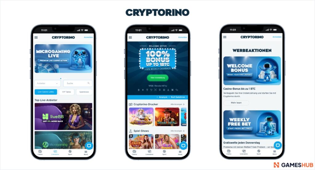 Cryptorino Casino und Sportwetten