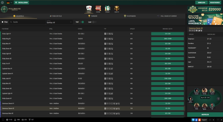 FullHouse Crypto Home - Poker