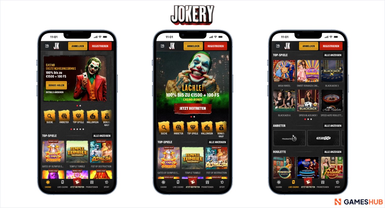 Jokery Casino mobiler Screenshot