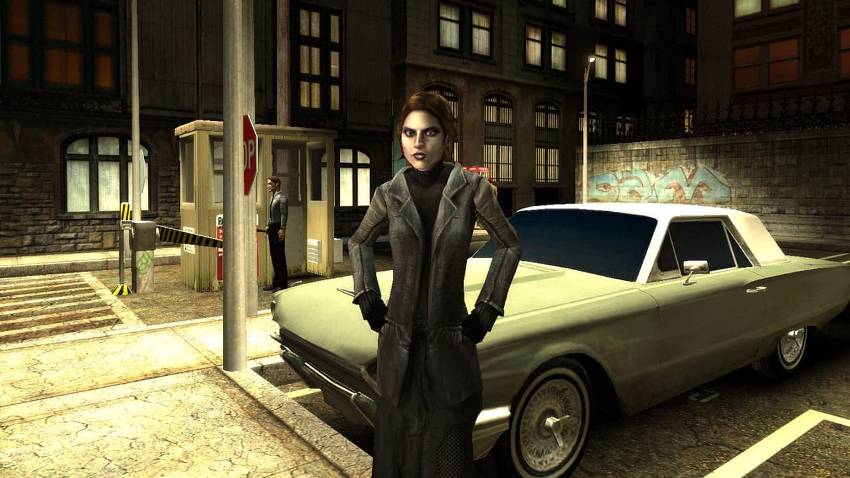 Vampire: The Masquerade Bloodlines Frau vor Auto