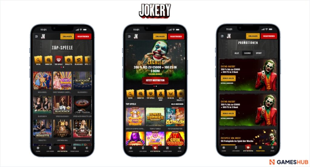 Jokery Casino mobiler Screenshot