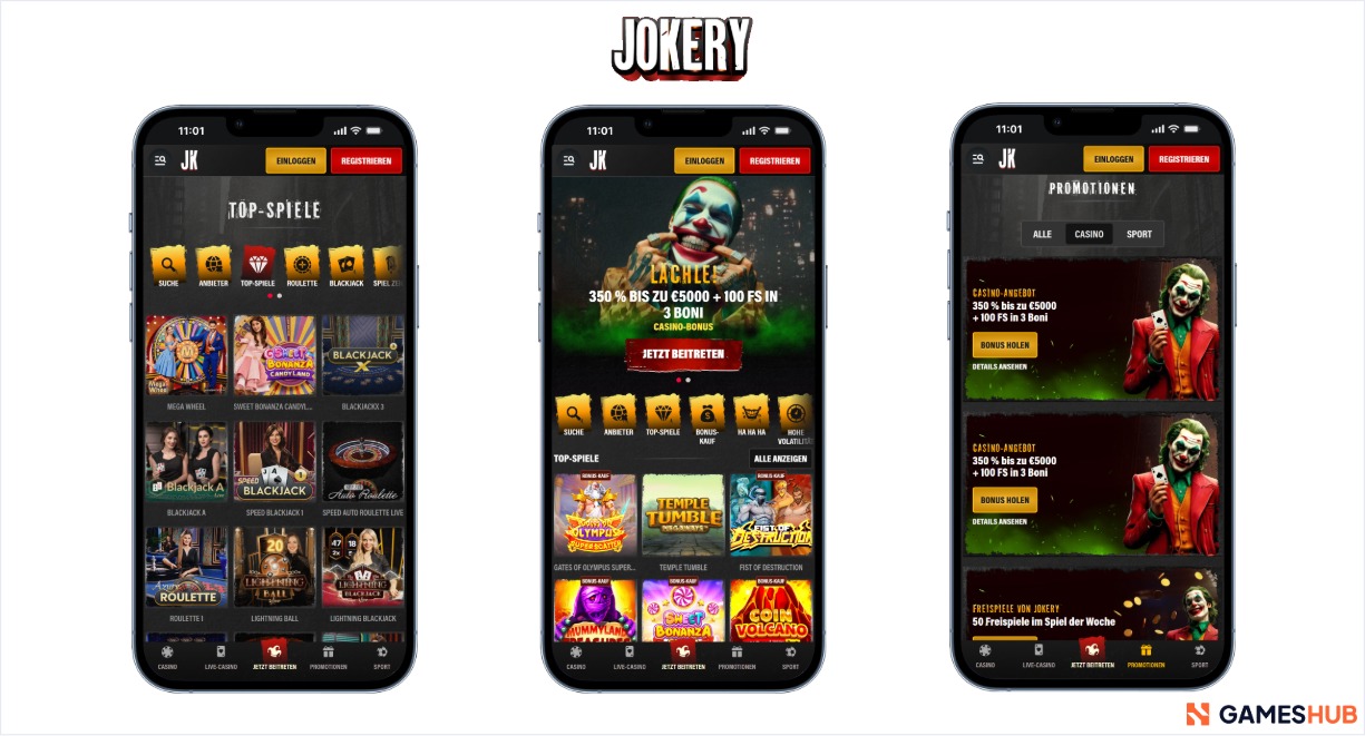 Jokery Casino mobiler Screenshot