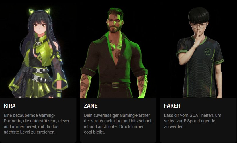 Project AVA Charaktere