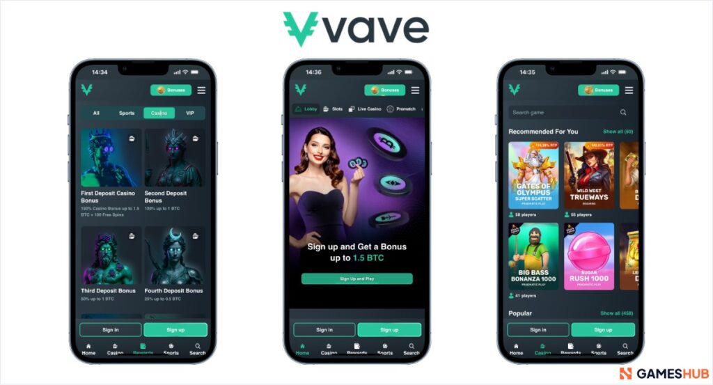 Vave Casino und Sportwetten