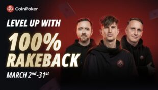 CoinPoker Level Up: 100% Rakeback, neue Software, Spiele & Features im März – Titelbild