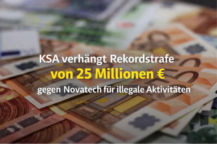 Niederlande verhängt 25 Mio. € Rekordstrafe gegen Novatech Regulation News – Image 1