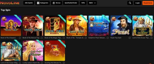 neue top spin funktion von novoline