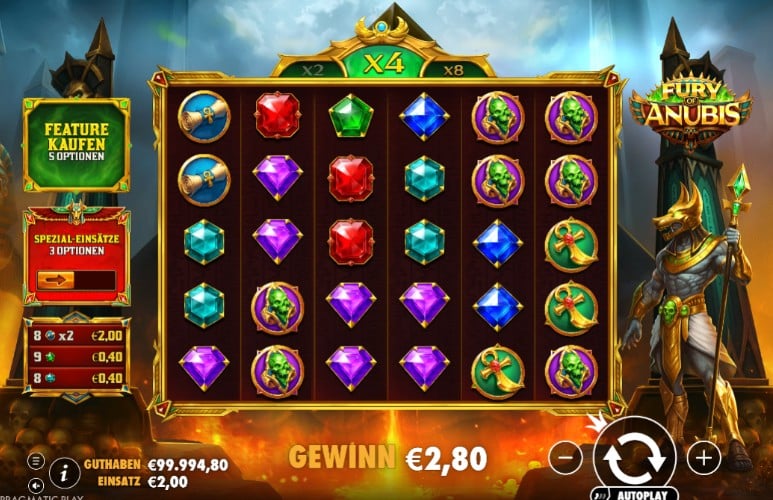 Fury of Anubis: Ägyptischer Tumble-Kracher mit explodierenden Multiplikatoren von Pragmatic Play