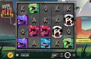 Grug Make Fire Slot Prähistorischer Feuertanz mit Burning Wilds & Dino-Kampf-Bonus von Hacksaw Gaming!