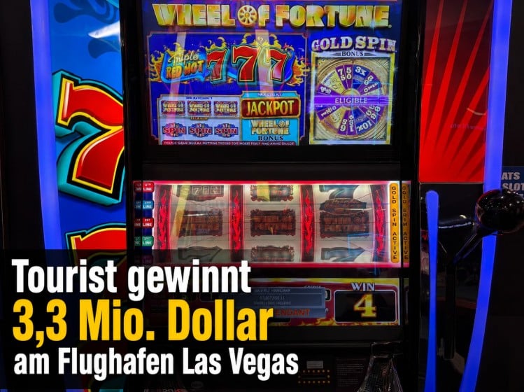 Tourist gewinnt 3,3 Millionen Dollar am Flughafen von Las Vegas