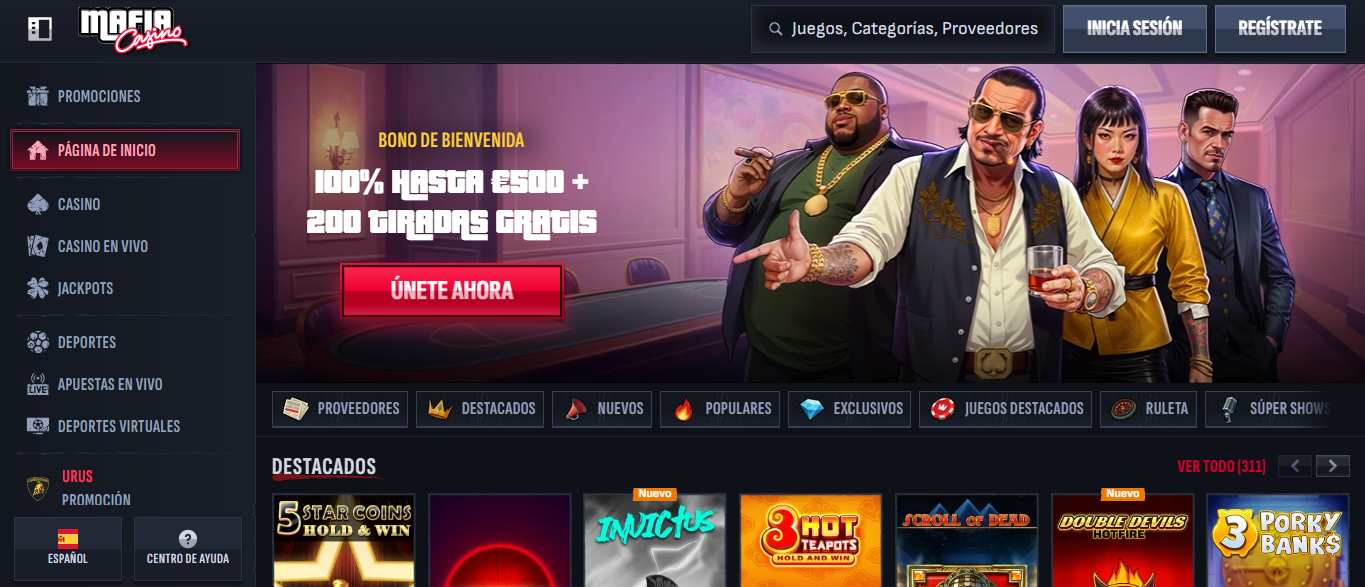 Mafia casino Casinos con retirada instantánea