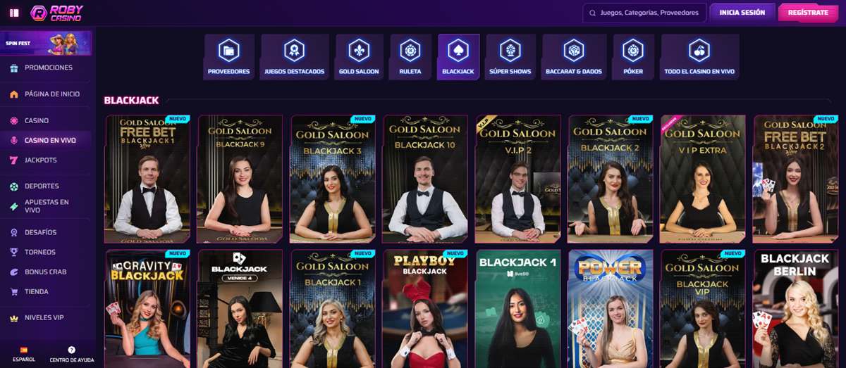 Encuentra los mejores casinos para jugar BlackJack hoy - Roby Casino