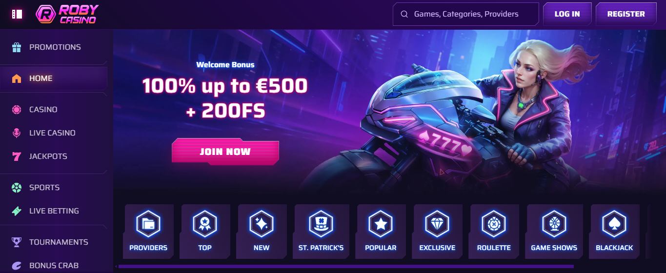 Roby Casino Casinos con retirada instantánea