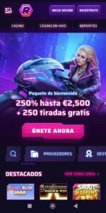 Roby Casino se adapta a la pantalla de tu móvil automáticamente sin necesidad de descargar una app
