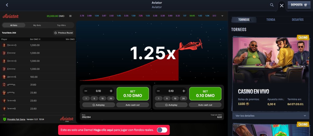 Aviator es uno de los juegos Crash más populares del momento y está disponible en Mafia Casino