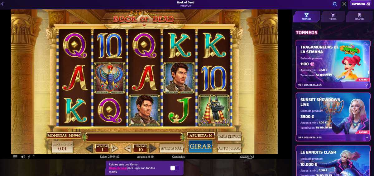 Experiencia de juego excelente en Roby Casino de Book of Dead slot