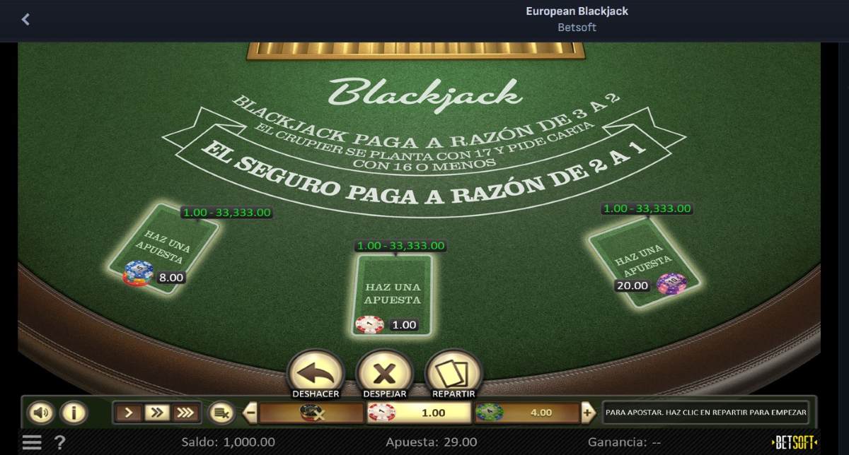 European Blackjack, de Betsoft, es uno de los juegos de cartas más buscados en los casinos de ámbito internacional